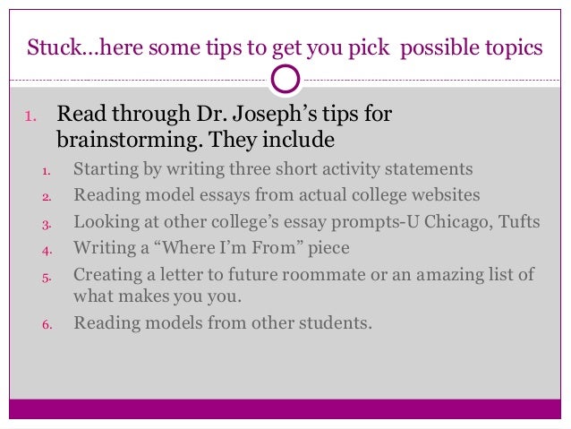 What makes a great college essay topic?